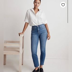 Madewell Curvy Stovepipe Jeans in Leaside Wash
